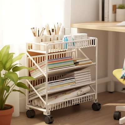 可移动桌边收纳架小书架教室课桌