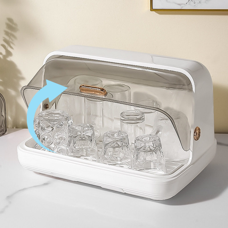 杯子防尘收纳盒塑料置物架玻璃杯茶杯托盘桌面水杯收纳盒沥水杯架,收纳整理,其他收纳,淘宝优惠券,粉丝福利购,淘宝优惠卷