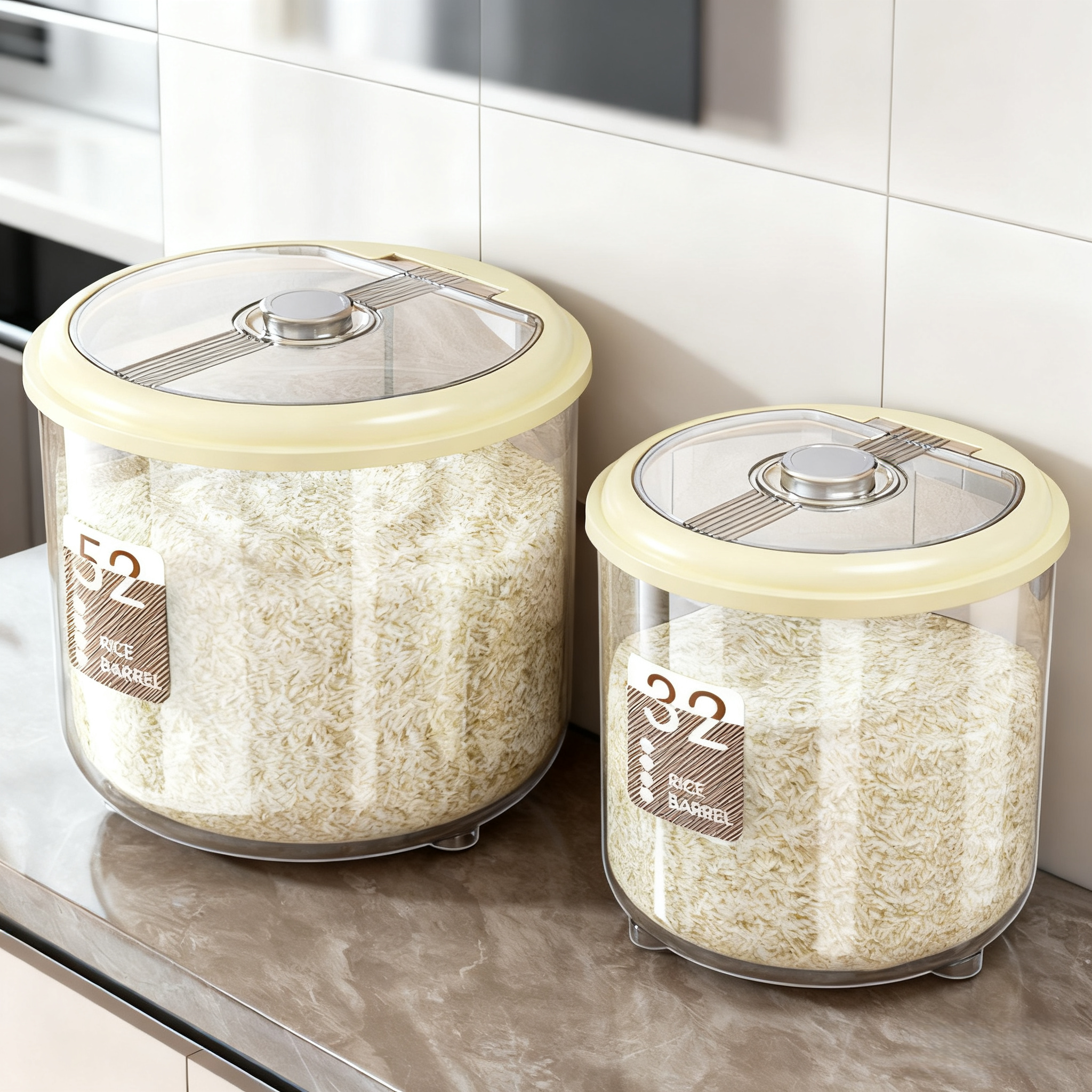 新款米桶加厚防虫防潮密封收纳桶家用大米缸杂粮面粉猫狗粮储物桶