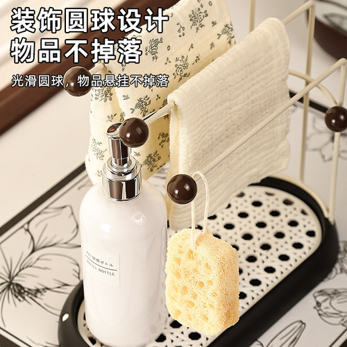 厨房中古风抹布架洗洁精