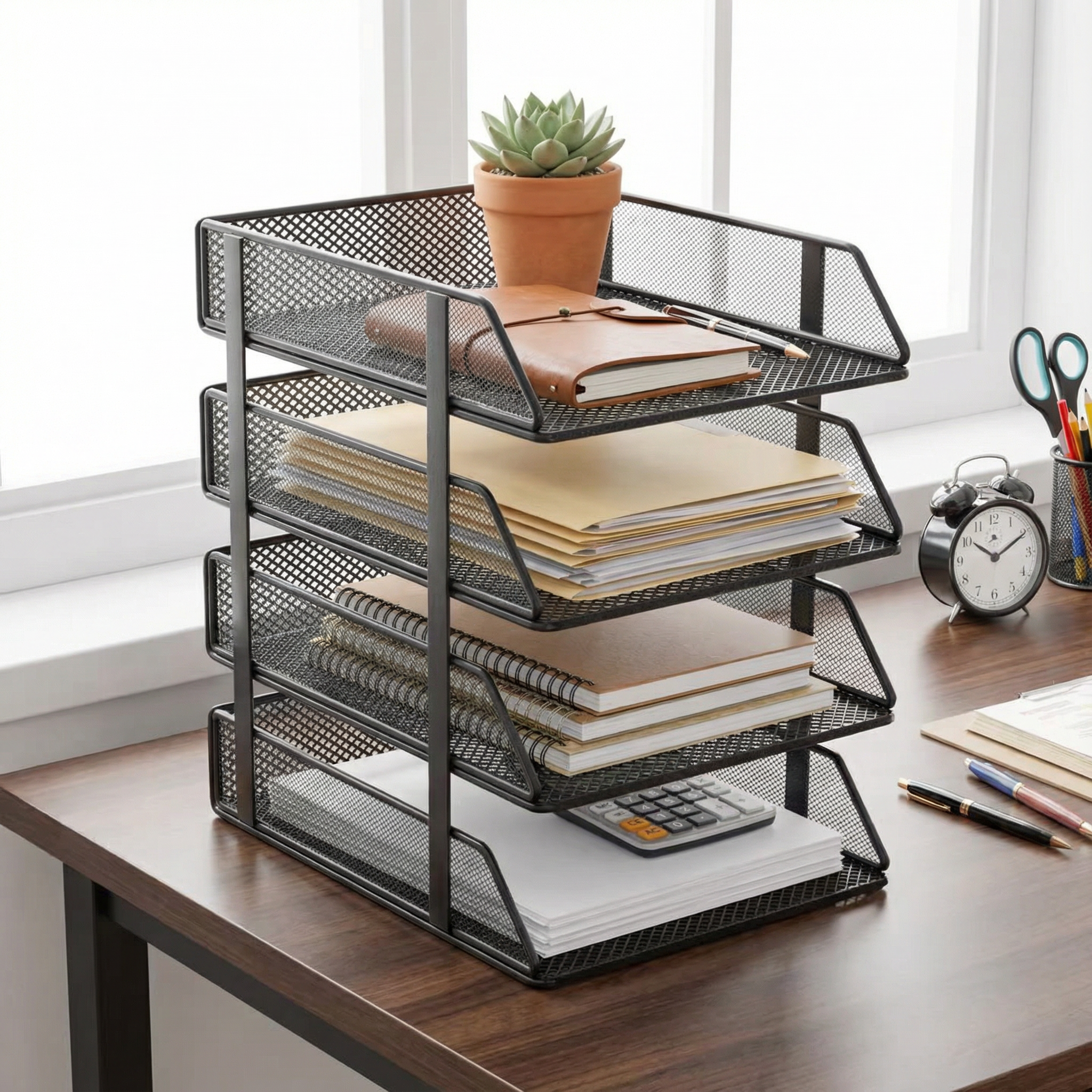 办公桌收纳置物架文件收纳盒办公用品文件架桌面书架多层大容量文,收纳整理,书桌收纳置物架,淘宝优惠券,粉丝福利购,淘宝优惠卷