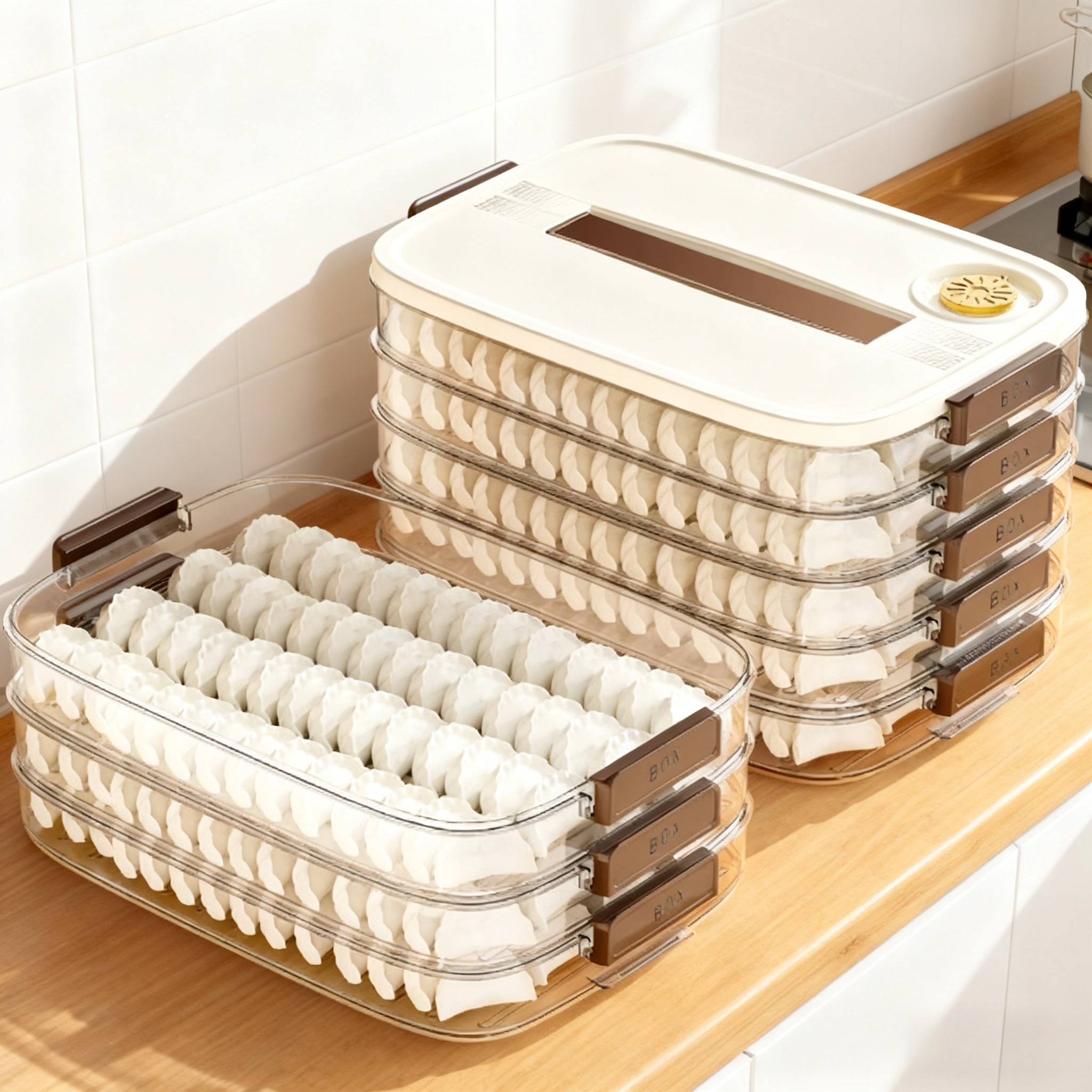 饺子盒冻饺子多层冰箱食物收纳