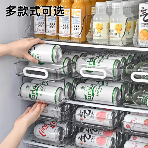 冰箱饮料收纳双层自滚落收纳架