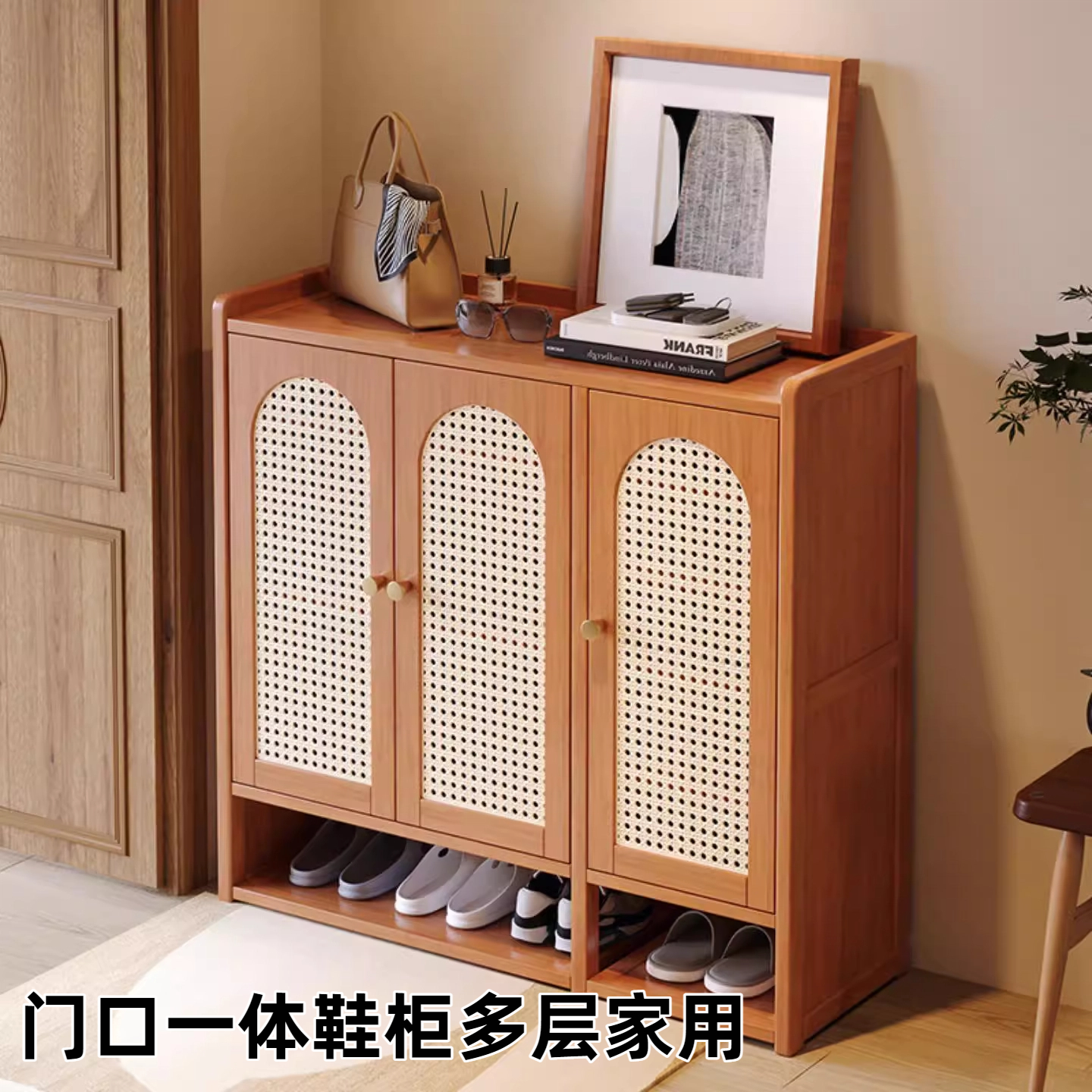 鞋柜门口一体柜多层家用室内入户