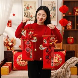 马年新款春节过年对联挂件新年装饰品入户大门吉祥万字结挂饰