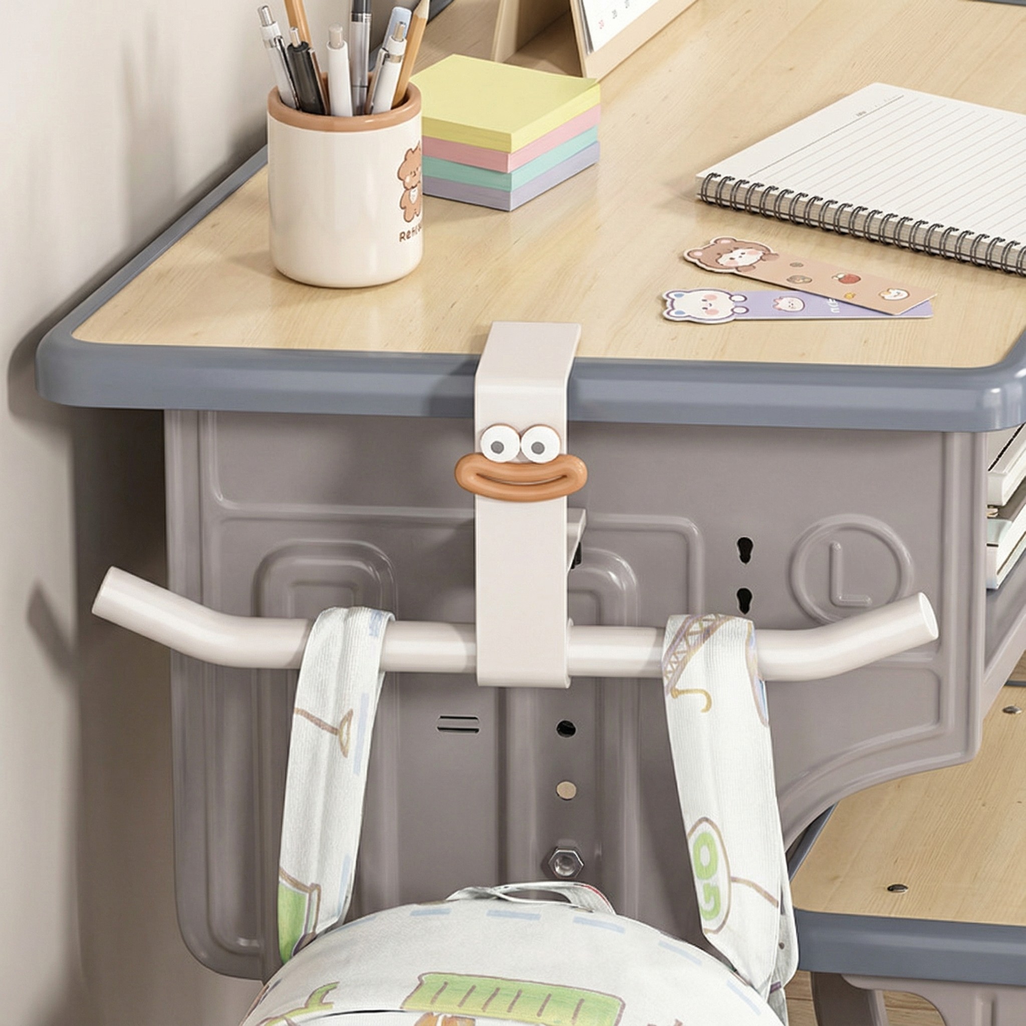 桌边书包挂钩学生教室课桌打孔挂包侧边强力调节痕承重收纳挂书袋塑料,文具电教/文化用品/商务用品,挂书袋,淘宝优惠券,粉丝福利购,淘宝优惠卷