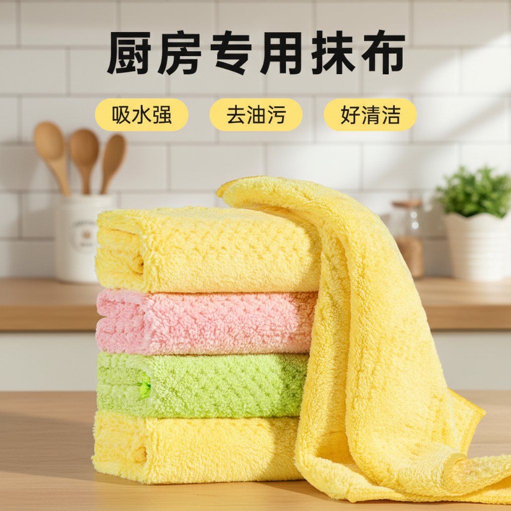 洗碗抹布家用厨房清洁布擦桌布不