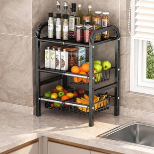 置物架水果盘多层双三层收纳篮桌面置物篮零食收纳篮水果篮果蔬篮