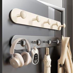 磁吸门后挂钩免打孔一排入户玄关防盗门挂衣钩挂衣架钥匙包包收纳