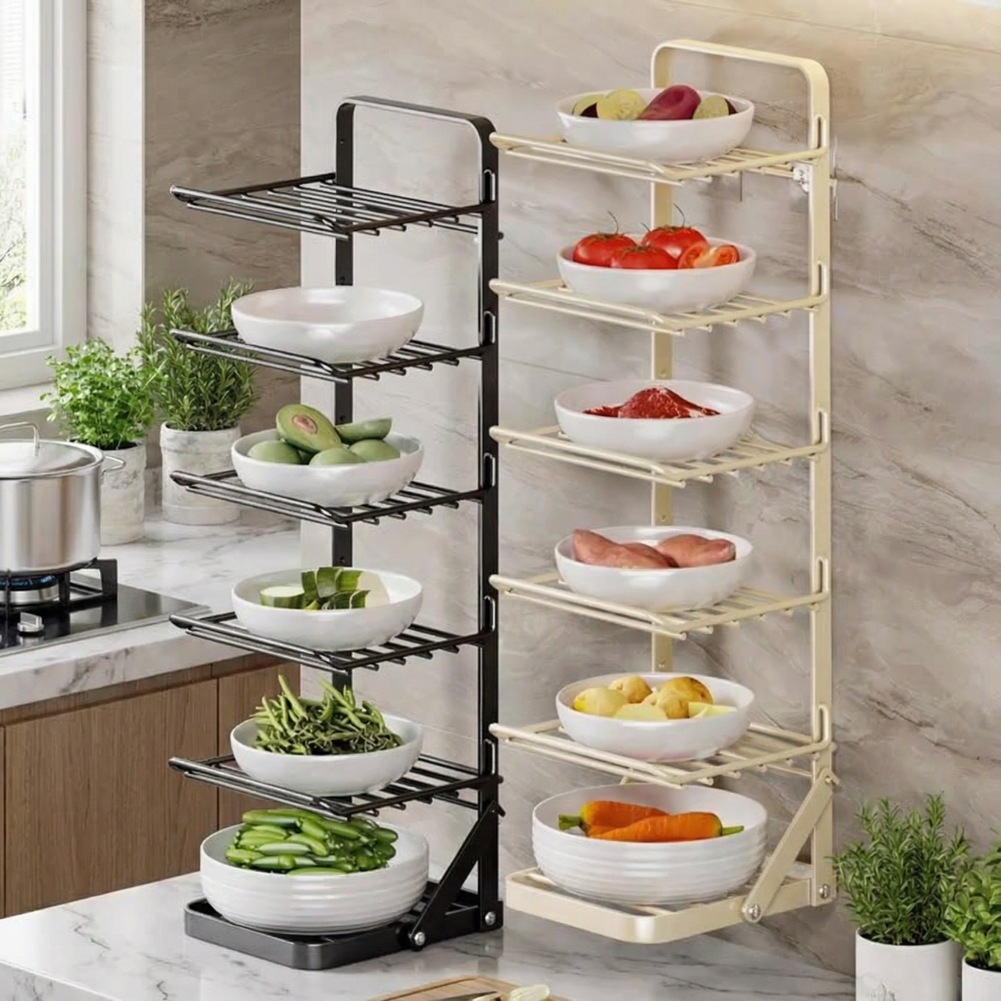 厨房家用折叠式置物架多功能备菜