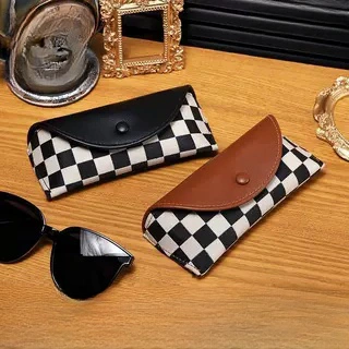 通用款格子纹女式眼镜盒