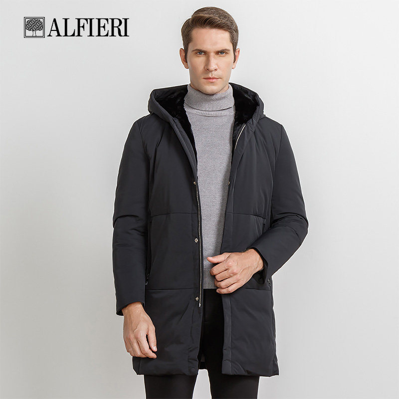 alfieri艾法利毛皮男士羽绒服