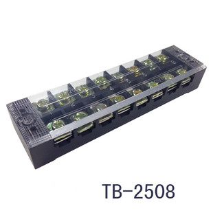 铜件TB 2508电线接线端子配电箱连接器25A8位分线柱端子排8出8出