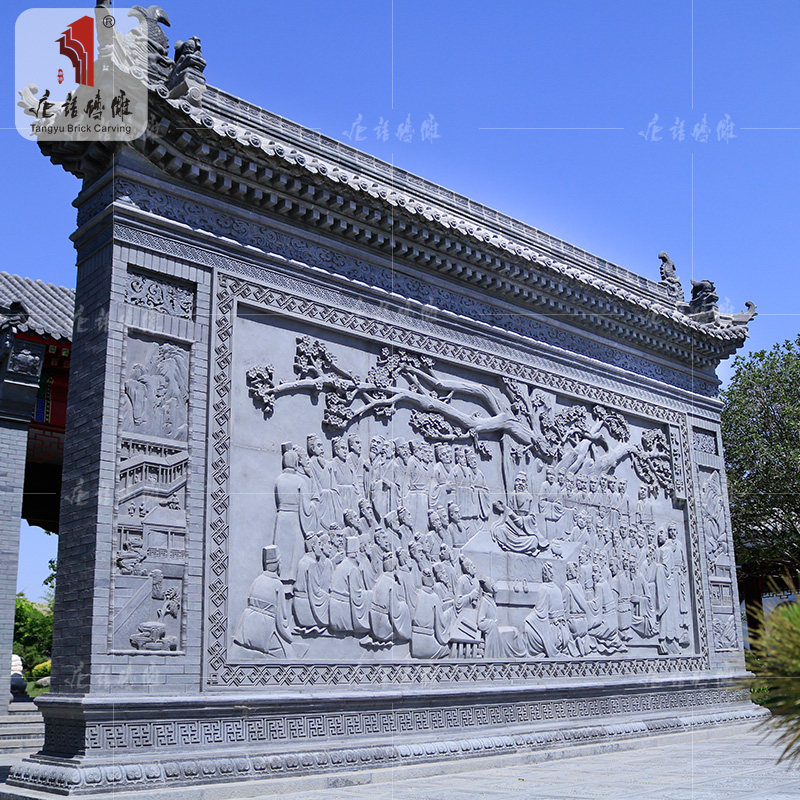 唐语古建仿古青砖砖雕浮雕影壁墙照壁砖装饰挂件孔子讲学壁画徽派|ruв категории основы строительных материалов, кирпич, кирпич - от Buy2taobao.com для оказания профессиональной услуги покупки агента Taobao