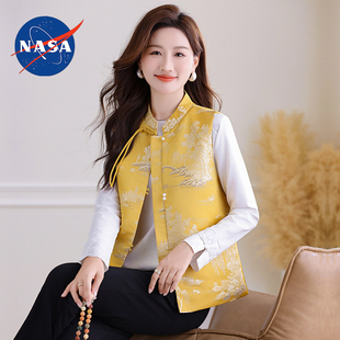 坎肩马夹外穿 休闲女装 NASA联名国风系列新中式 马甲女春秋2025新款