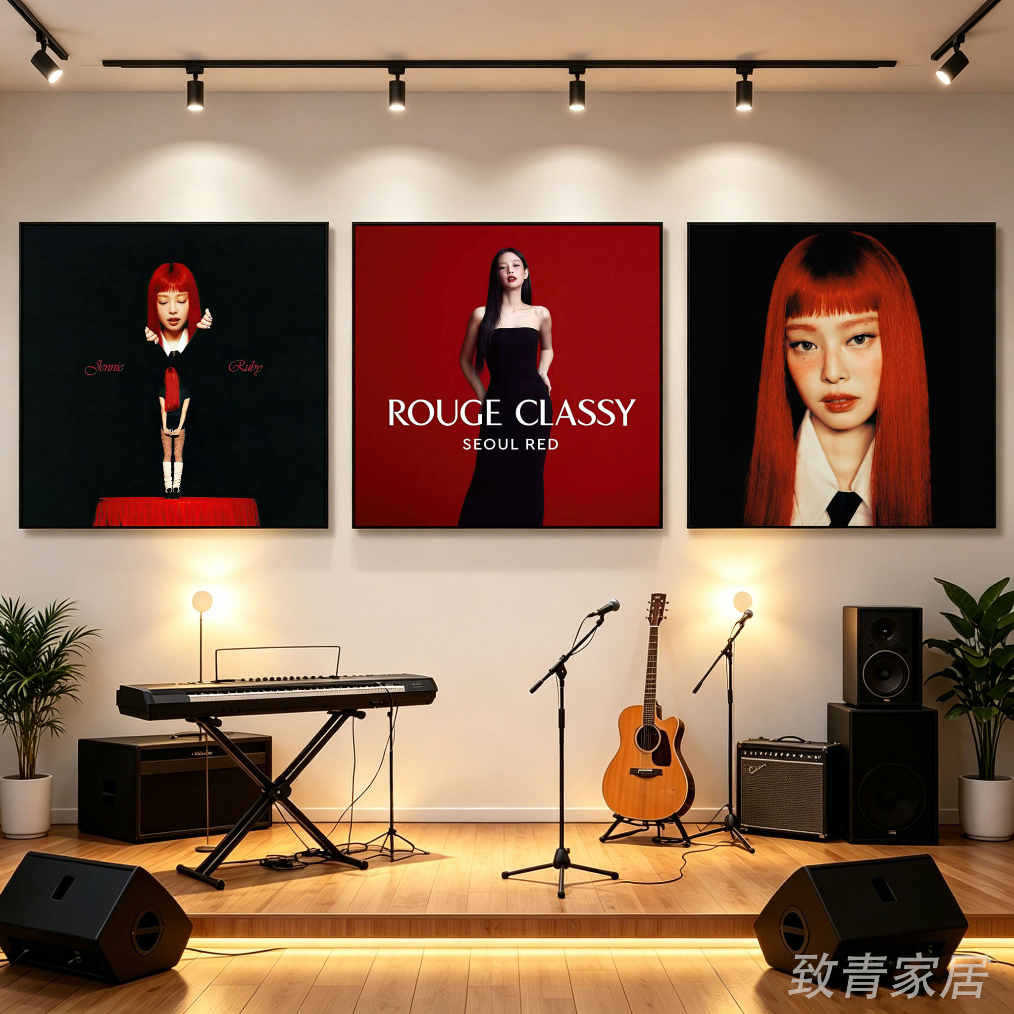 韩国明星周边写真海报封面挂画音乐酒吧餐吧装饰画买手店橱窗壁画