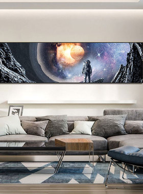 科幻宇航员装饰画卧室电竞房工业风星球宇宙挂画nasa太空人壁画