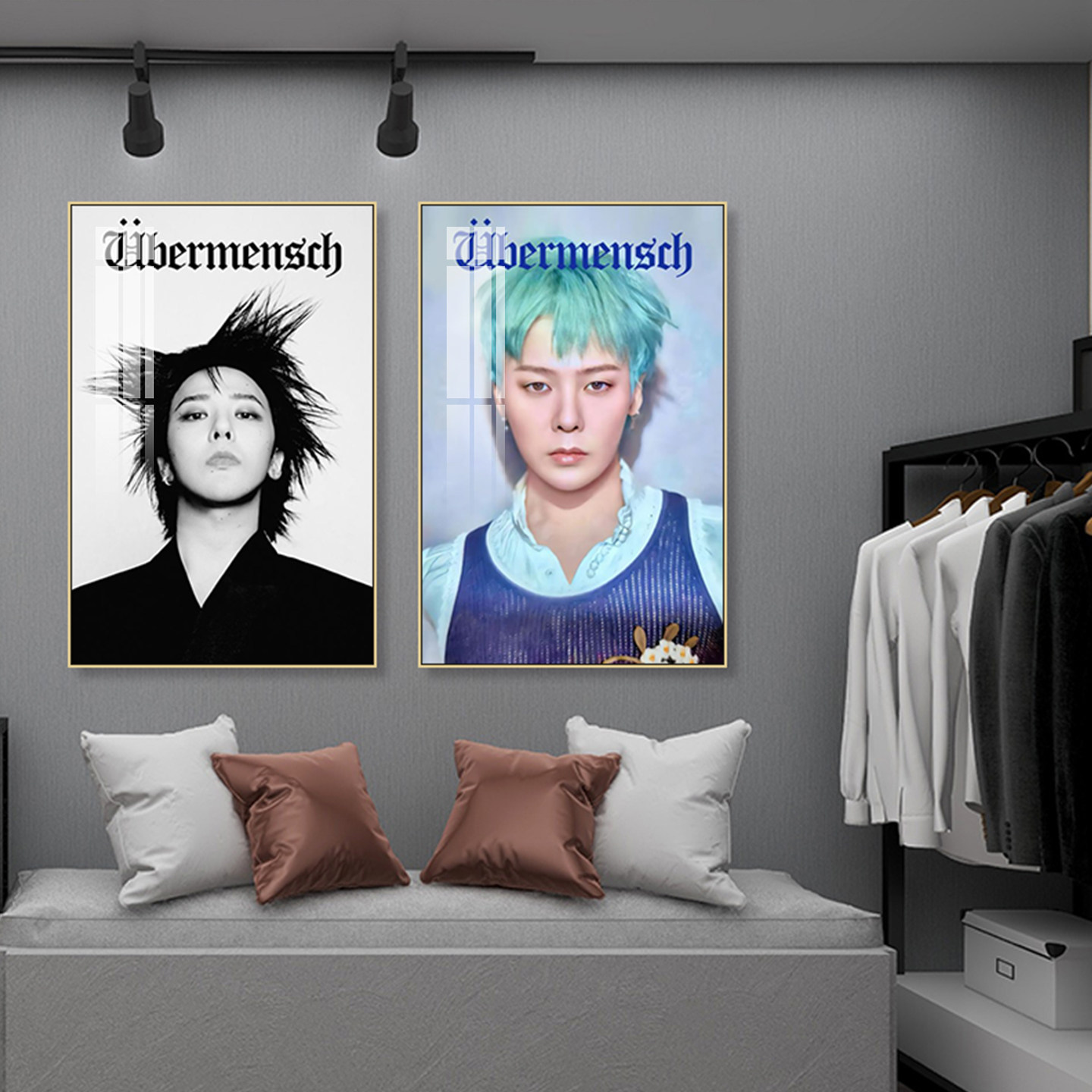 韩国男明星权志龙装饰画潮牌工作室壁画潮流服装店奢侈品店GD挂画