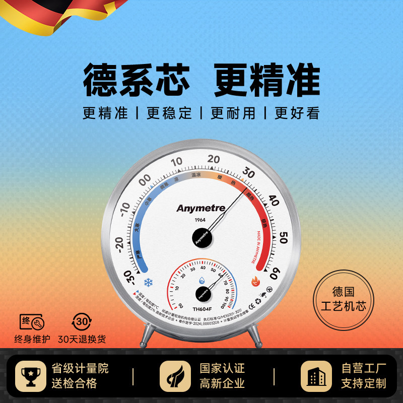 美德时温湿度计高精度室温实验室工业药店仓库医院车间温度湿度表