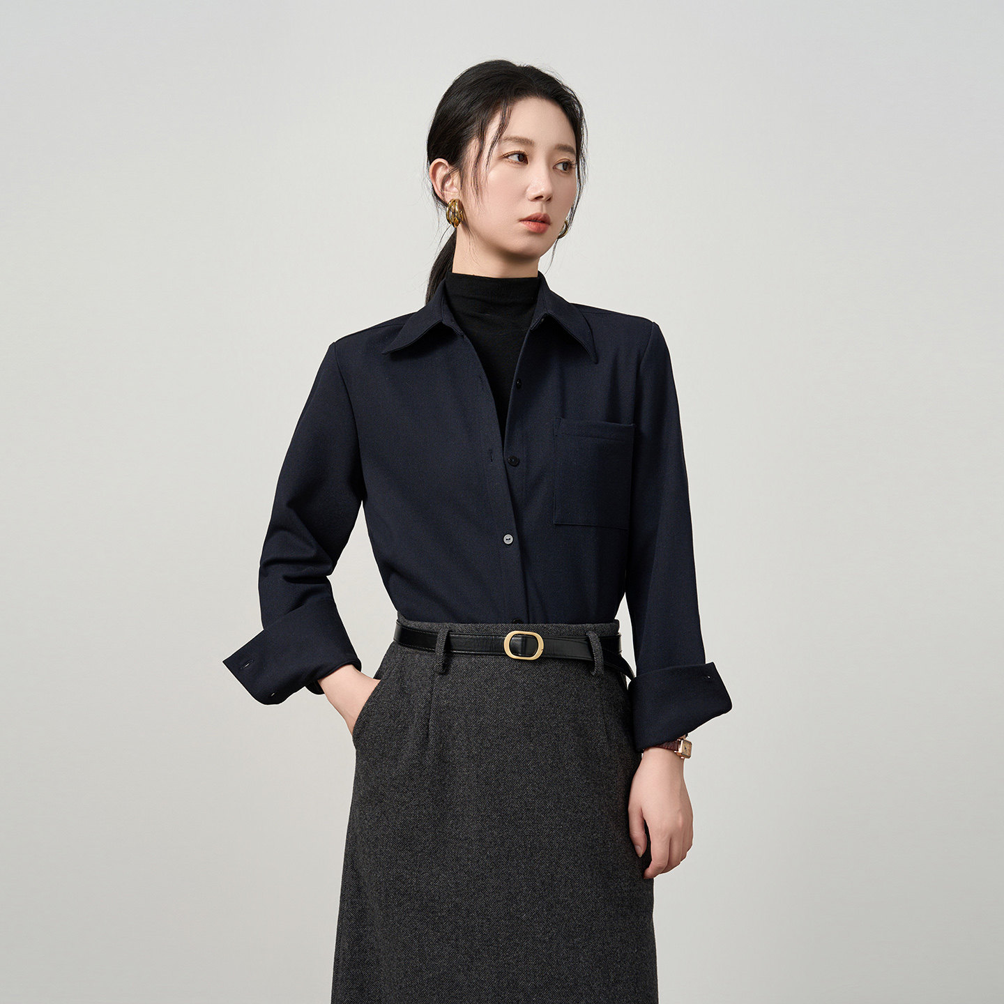 叠穿衬衫女轻奢高级感