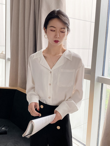 v领衬衫女设计感小众轻熟新款