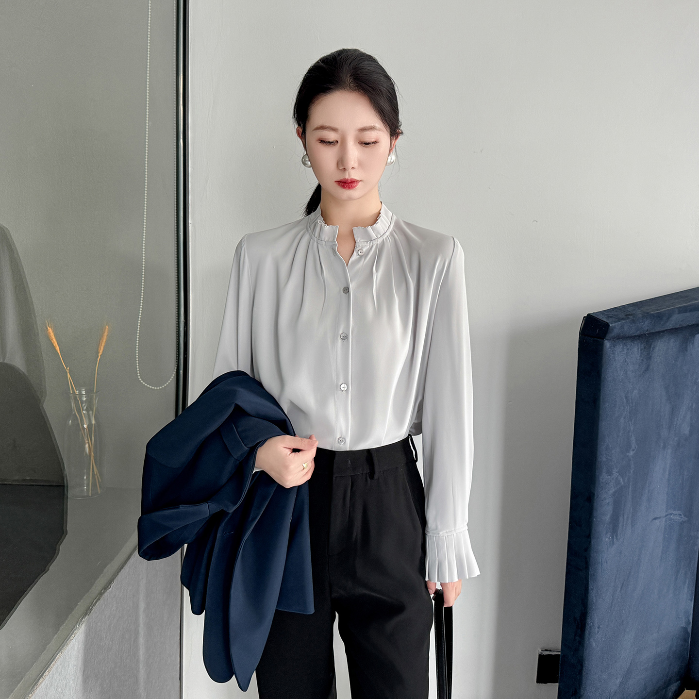 法式小资衬衫女设计感小众内搭