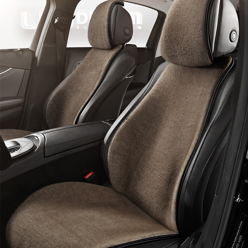 适用本田缤智雅阁79代飞度锋范汽车座套保暖毛绒单色半包坐垫冬款