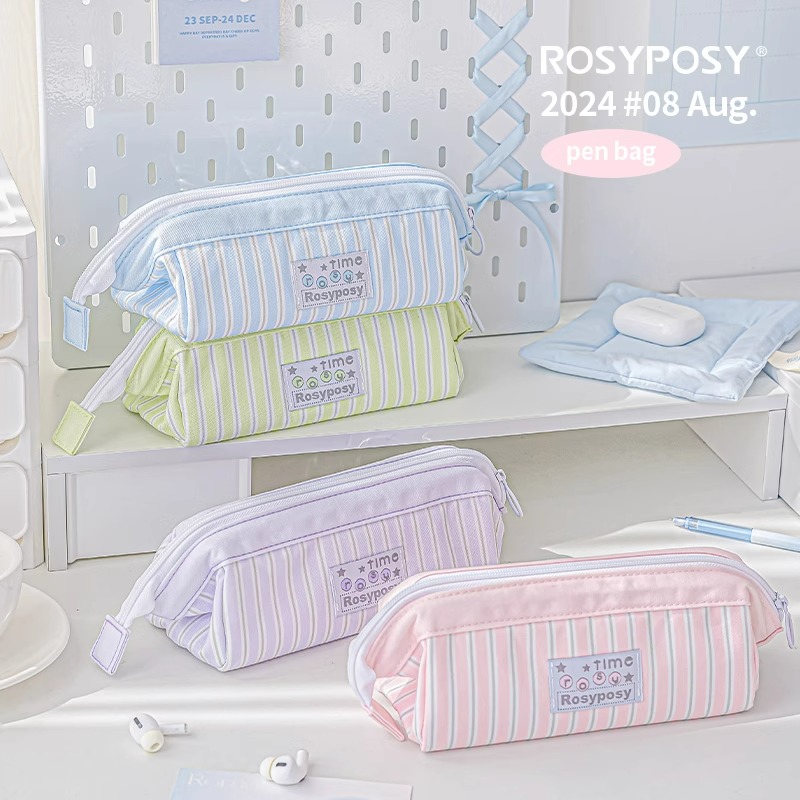 RosyPosy柔设笔袋初中女生2025新款文具盒女孩款大容量痛笔袋高颜值ins风文具袋小众不撞款小学生笔袋多巴胺