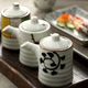 新品 陶瓷油壶圈纹调味品酱壶陶瓷油壶 调料壶调味壶醋壶酱油壶日式
