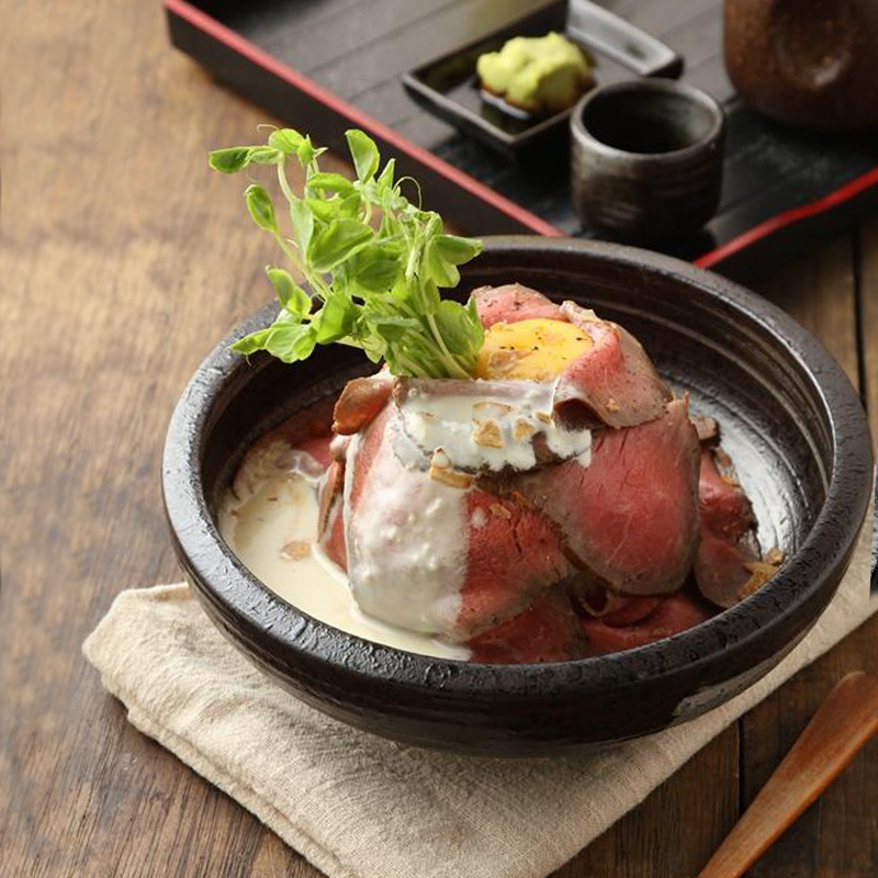 新品三文鱼厚碗饭碗生鱼片碗陶瓷面碗日韩餐具寿司厚边碗刺身大碗