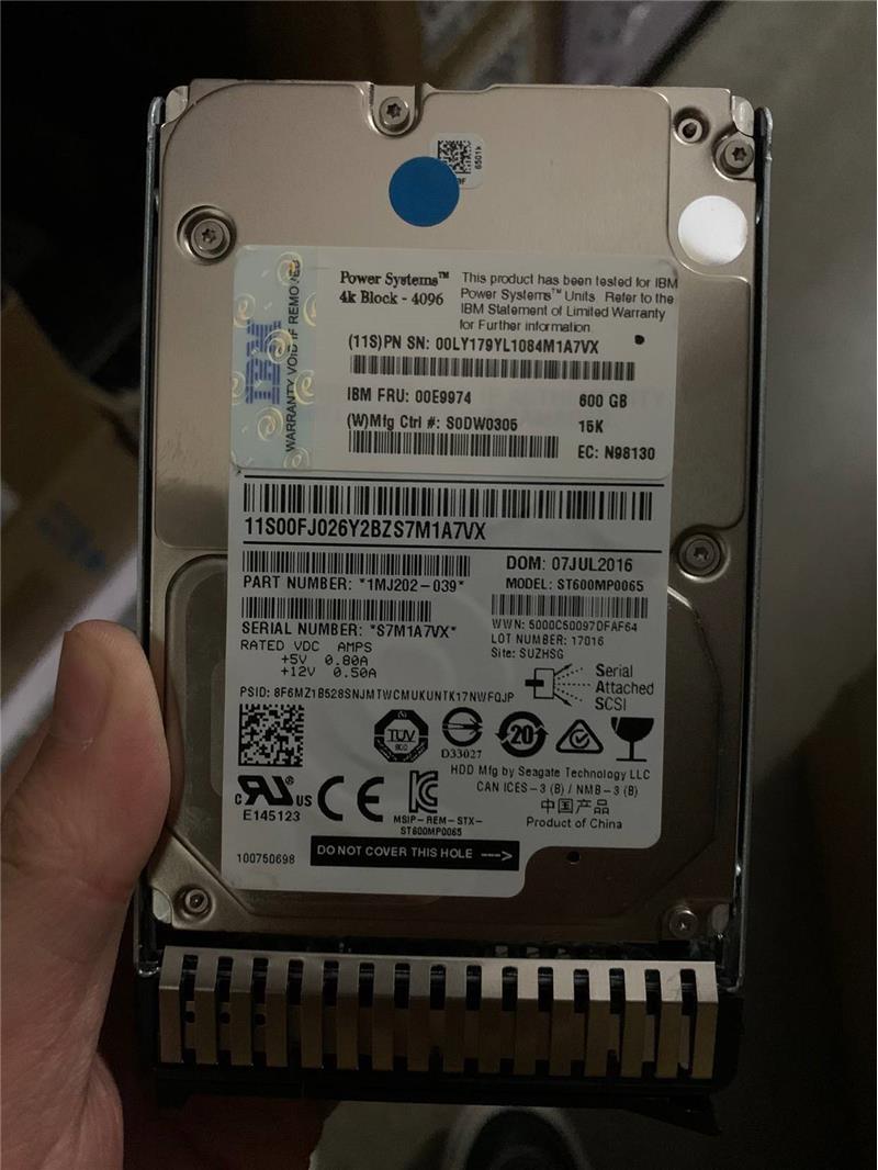 议价IBM 600GB 15K 2.5 SAS服务器硬盘00E9974原装正品