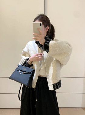 童心接圈圈毛双头拉链羊毛外套(含100羊毛)(不含任何配件)WT25976