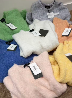 童心冬上新慵懒风圆领纯色保暖毛衣1003hc