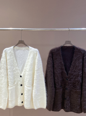 童心设计气质深V宽松百搭休闲保暖毛衣（含95.9绵羊毛）36415