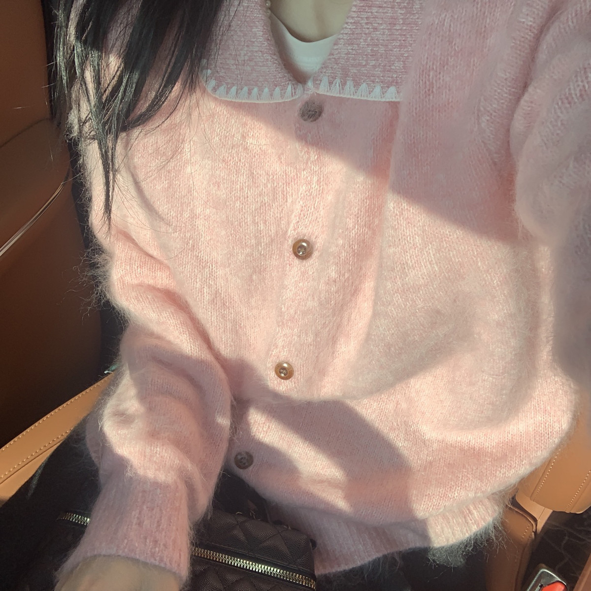 童心小众设计拉毛撞色翻领开衫加厚羊绒衫（含90绵羊毛）M85-097,自行车/骑行装备/零配件,自行车整车大保养工时,淘宝优惠券,粉丝福利购,淘宝优惠卷