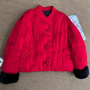 童心年红哑光面料提花工艺鹅绒服～炒好卖保暖羽绒服外套4619199