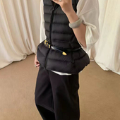 童心欧货大牌百搭好穿设计感收腰款 羽绒马甲b1552