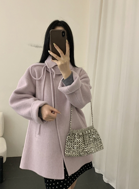 童心冬上新韩系甜美小个子大衣羊毛外套（含10羊绒）0021501