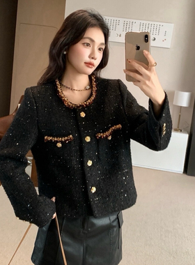 童心设计南油高货小香风气质优雅短外套（含10羊毛）26322