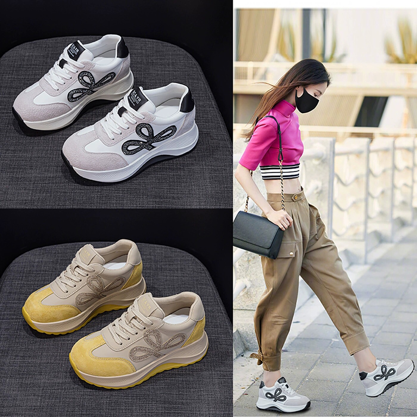 今年流行阿甘鞋2026年春季新款超火厚底老爹鞋增高爆款运动女鞋子