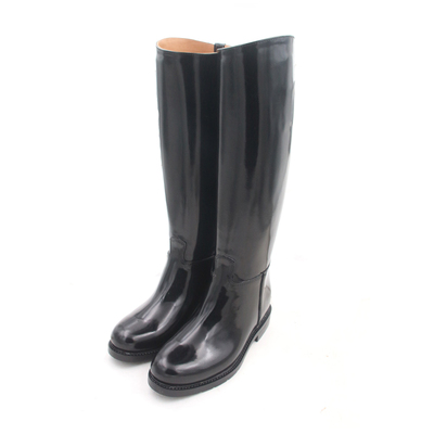 马蹄口马术马靴开边珠亮皮长筒马靴机车靴量身定制牛皮内里马术马