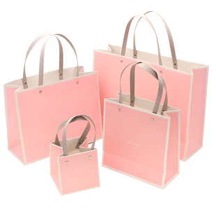 袋 袋可定制商家促销 节日礼品袋手提纸袋铆钉款 纯色净面礼物包装