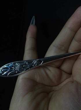 10cm 短款新中式925银镀铜民族风双单尖发簪气质高雅钗子汉服头饰