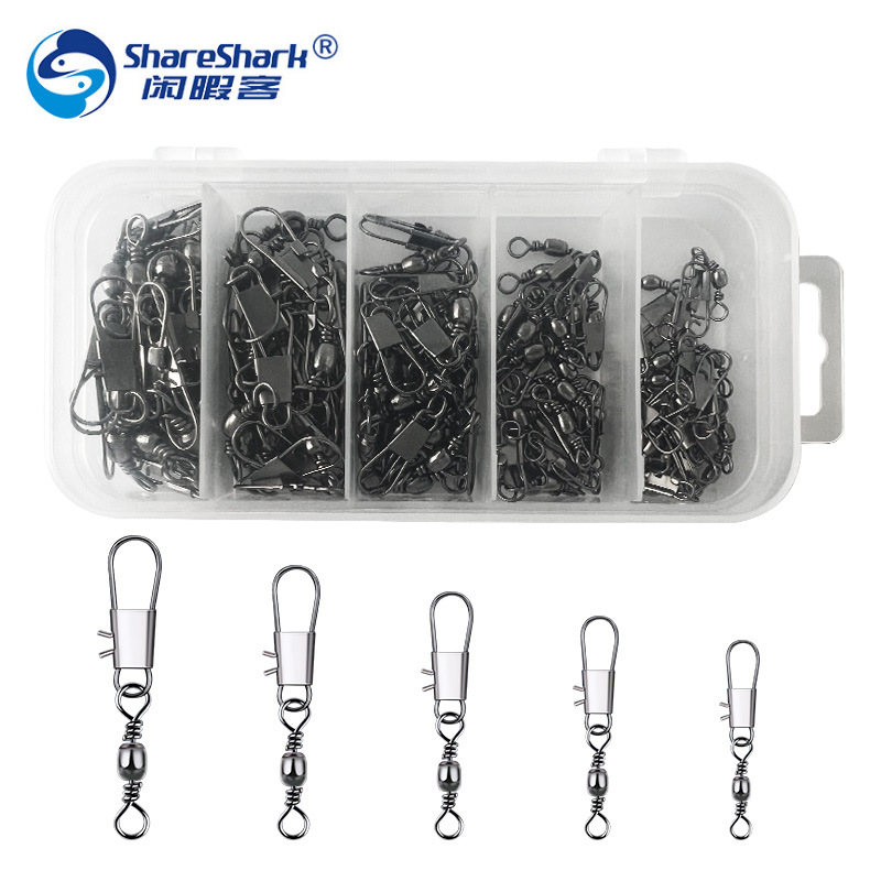 苦茶B型别针连接器 碳钢樽形转环b型别针快速八字环连接器渔具