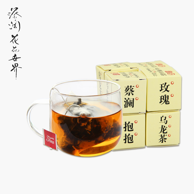 茶叶人参乌龙茶浓香型茶包盒83g玫瑰抱抱盒仔茶蔡澜花花世界