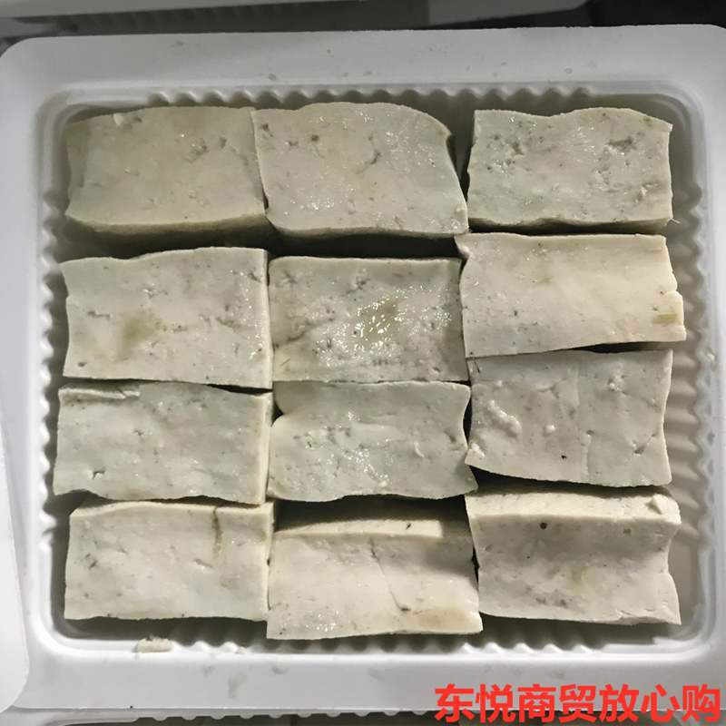 新货绍兴崧厦豆坊正宗臭豆腐油炸生胚半成品白色烧烤铁板小吃