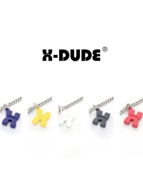 X-DUDE美国嘻哈潮流饰品 欧美潮牌 X炫彩系列 mini彩色吊坠项链
