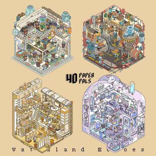 纸泡废士回声系列3D立体造景贴纸