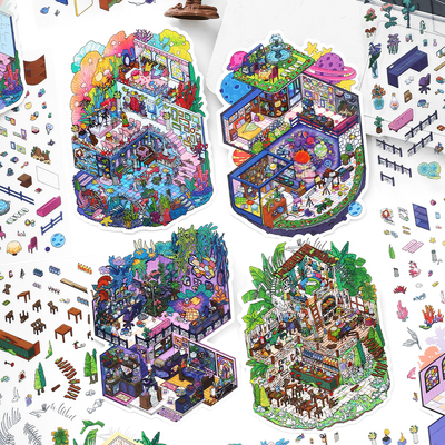 Infeelme今日营业中35.0造景贴纸