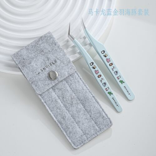 SKYISLE/天空岛动物派对 高精密造景贴纸镊子金羽海豚夹手帐文具